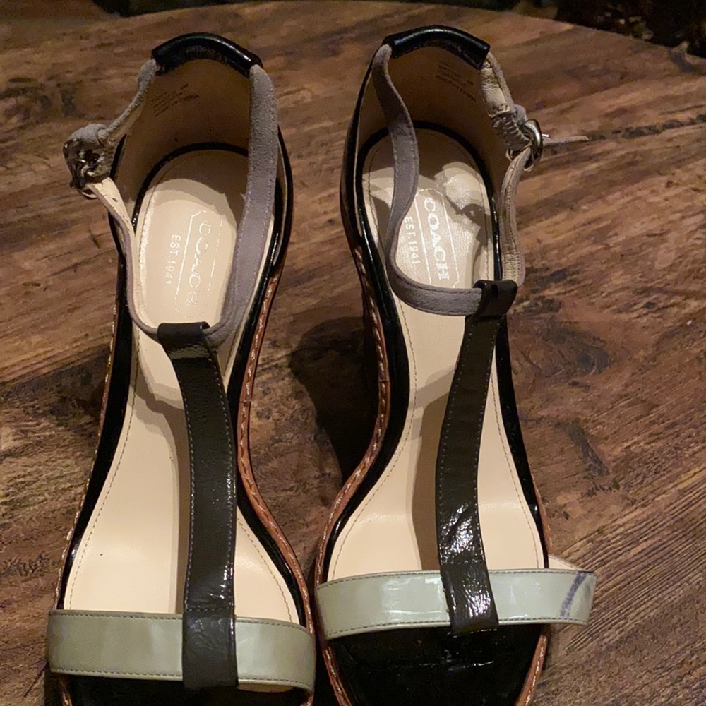 Coach wedges 6B and coach black bag